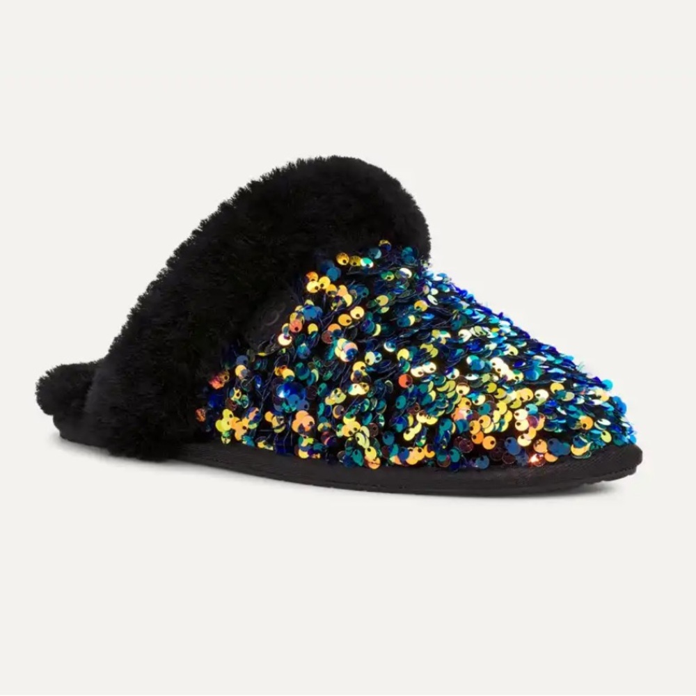 UGG Black Sequin Slippers Women’s 7